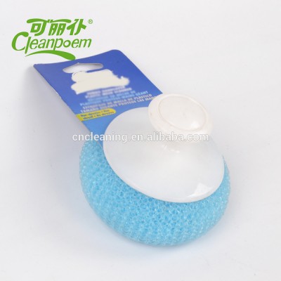 PP Mesh Scourer With Handle For Kitchen Cleaning