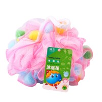 Premium assorted colors PE net shower puff bath sponge wholesale