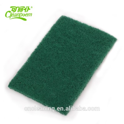 Factory made hot selling cleaning green heavy duty scouring pad